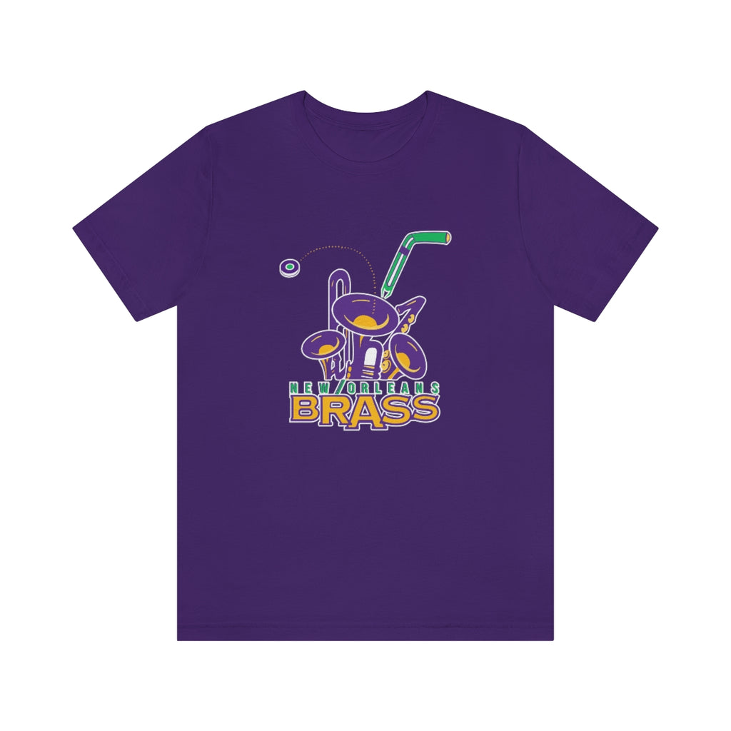 Vintage Ice Hockey New Orleans Brass T-Shirt Purple / S