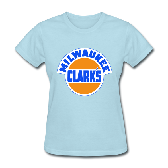 Milwaukee Clarks Logo Women's T-Shirt (EHL) - powder blue