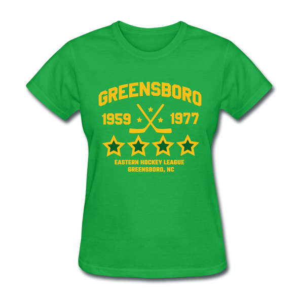 Greensboro Hockey Club Dated Women's T-Shirt (EHL & SHL) - bright green