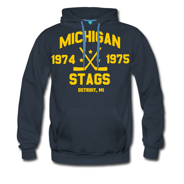Michigan Stags Double Sided Premium Hoodie (WHA) - navy