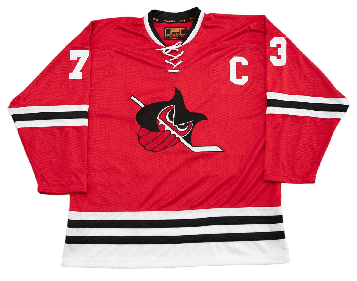 Columbus Owls™ Red Jersey (CUSTOM - PRE-ORDER) – Vintage Ice Hockey