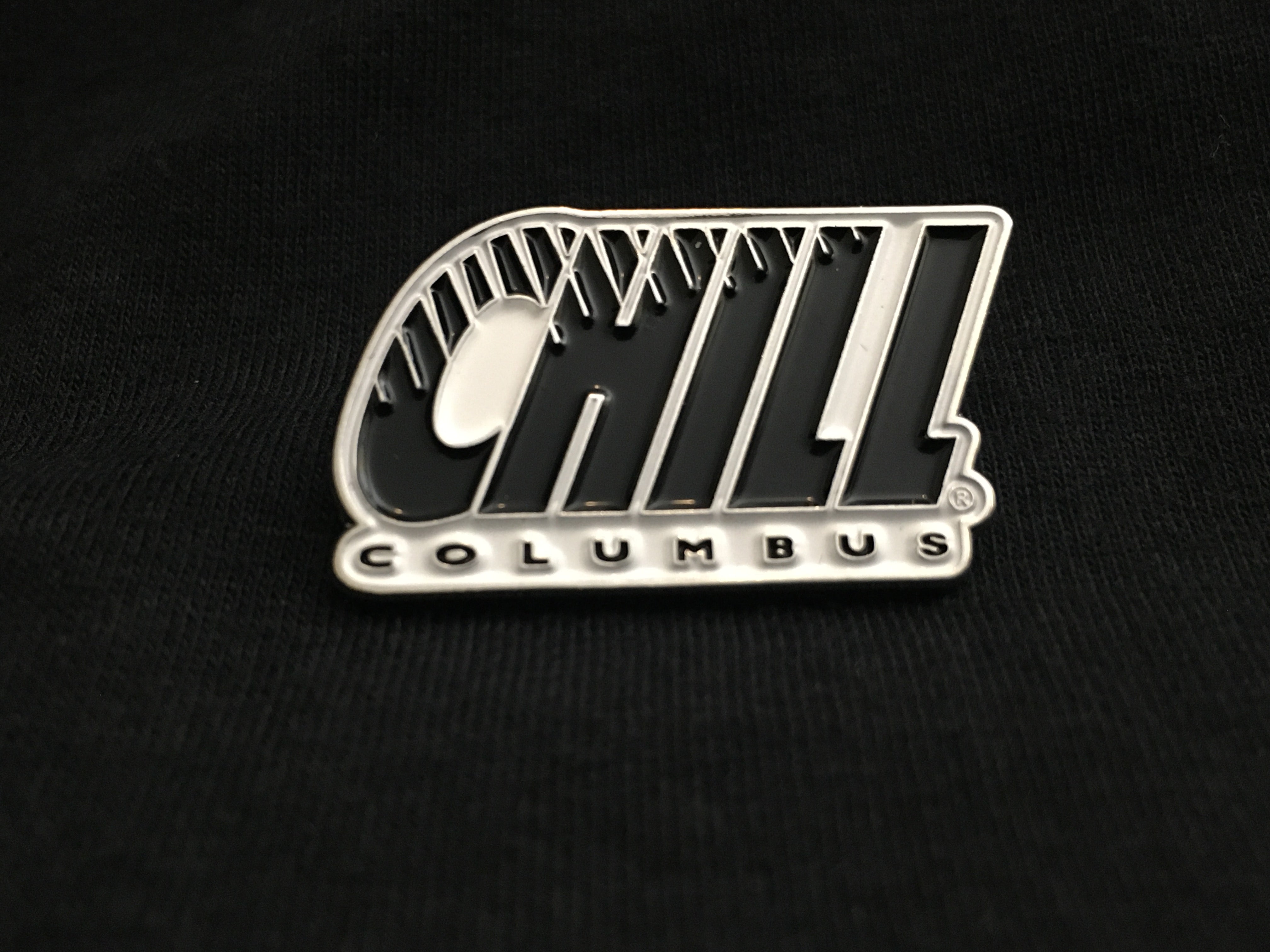 CLEARANCE Columbus Chill Sticker and Lapel Pin Set