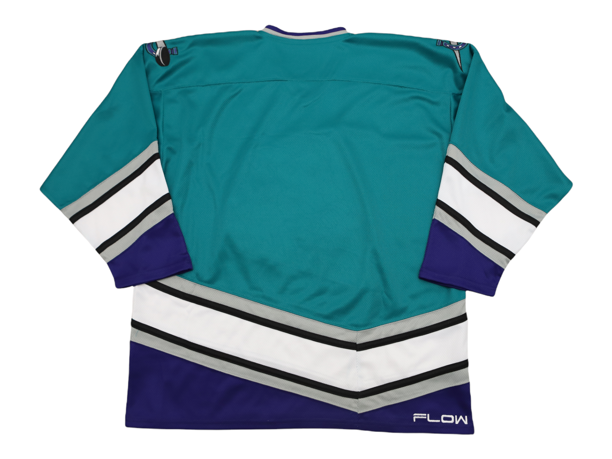 VTG Mighty Ducks NHL Hockey Shirt Youth Large Green Big Print Single Stitch  Tee
