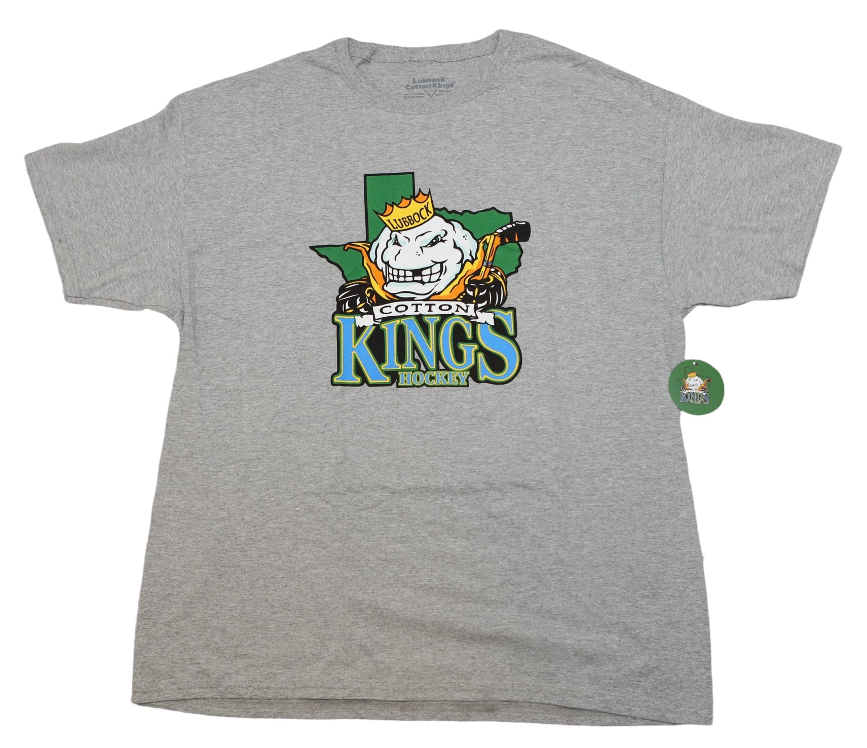 Lubbock Cotton Kings Vintage Hockey Logo T-shirt