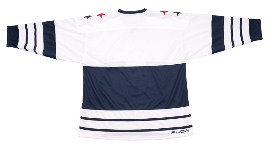 Navy/Cream Sublimated Custom Ice Roller Blank Hockey Jerseys | YoungSpeeds