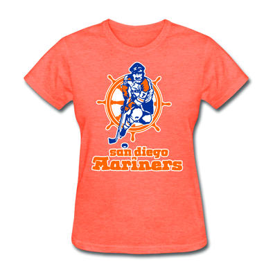 San Diego Mariners Logo Women's T-Shirt (WHA) - heather coral