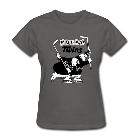 Winston-Salem Polar Twins Women's Logo T-Shirt (SHL) - charcoal