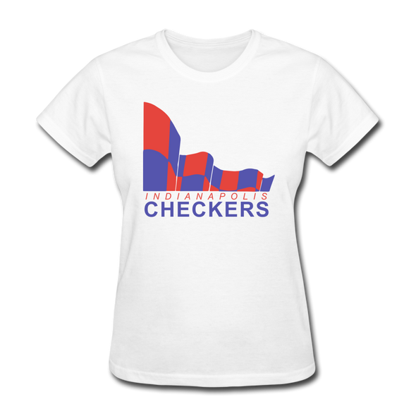 Indianapolis Checkers Logo Women's T-Shirt (CHL) - white