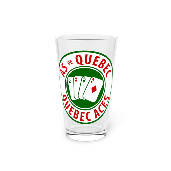 Quebec Aces Pint Glass, 16oz