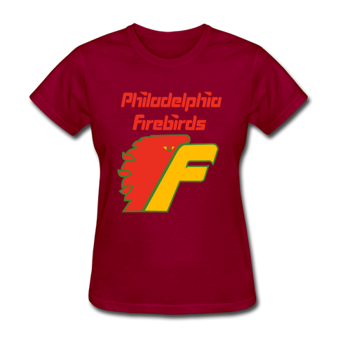 Philadelphia Firebirds Women's Logo T-Shirt (NAHL) - dark red