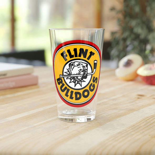 Flint Bulldogs Pint Glass