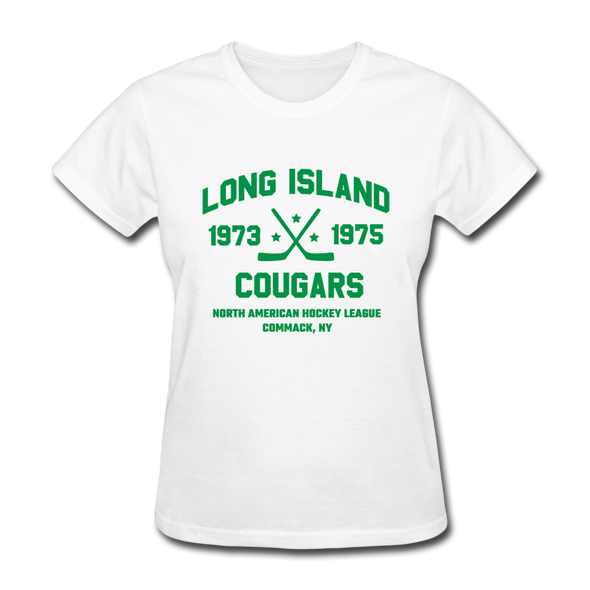 Long Island Cougars Dated Women's T-Shirt (NAHL) - white