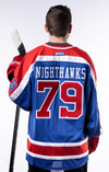 CLEARANCE New Haven Nighthawks Blue Jersey (#79 NIGHTHAWKS)