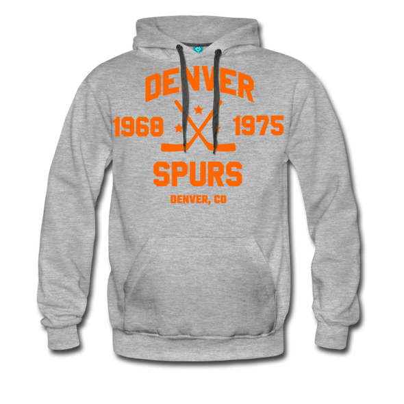 Denver Spurs Double Sided Premium Hoodie - heather gray