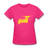 Hampton Gulls Yellow Logo Women's T-Shirt (SHL) - fuchsia