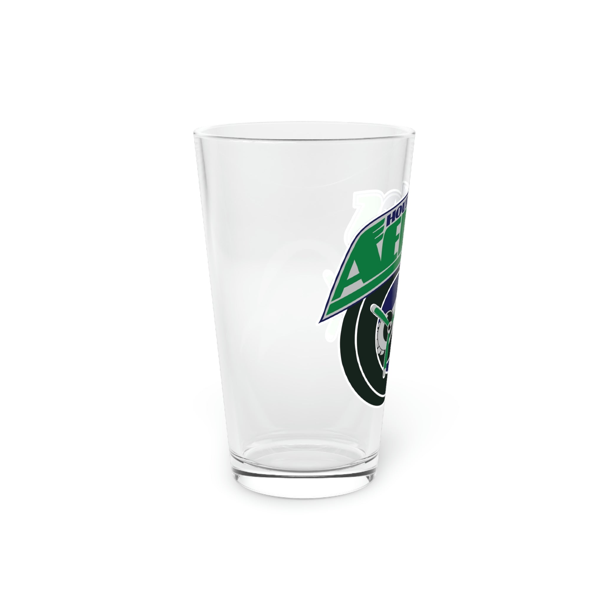 Houston Aeros 1990s Pint Glass, 16oz
