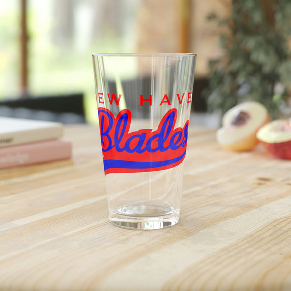 New Haven Blades Script Pint Glass