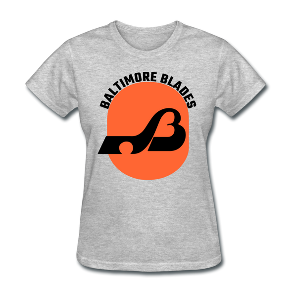 Baltimore Blades Text Logo Women's T-Shirt (WHA) - heather gray