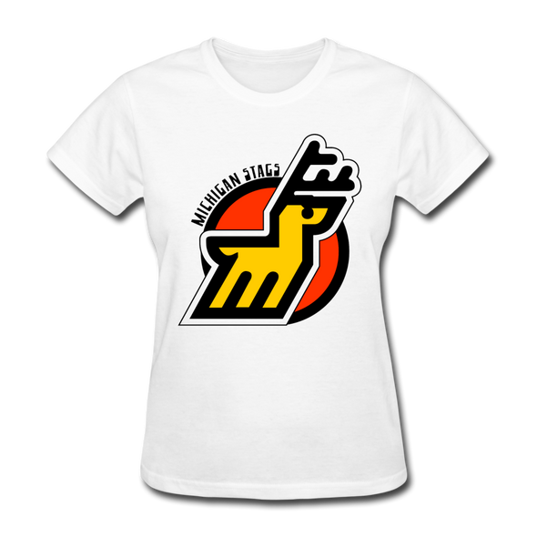 Michigan Stags Logo Women's T-Shirt - white