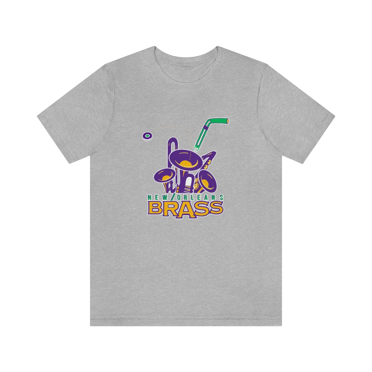 New Orleans Brass Hockey - Unisex T-Shirt / Athletic Grey / S