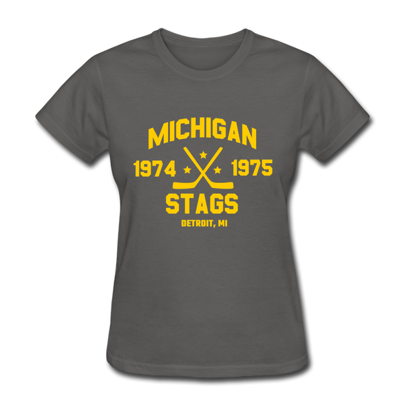 Michigan Stags Dated Women's T-Shirt (WHA) - charcoal