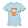 Denver Spurs Dated Women's T-Shirt - powder blue