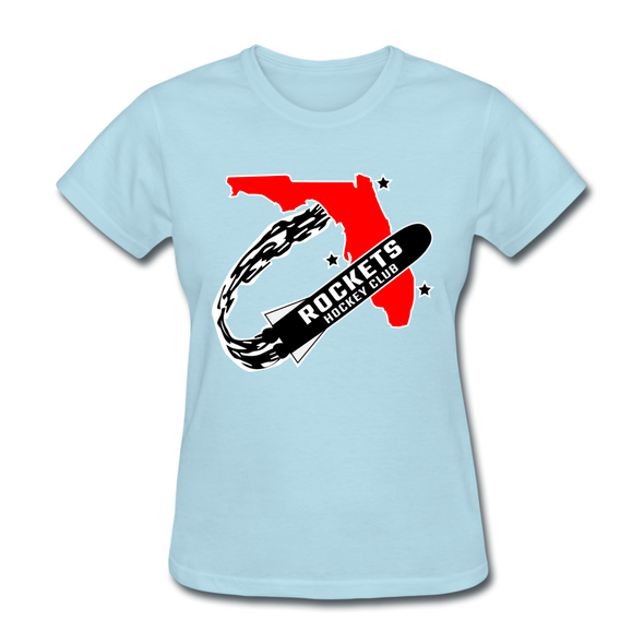 Florida Rockets Logo Women's T-Shirt (EHL) - powder blue
