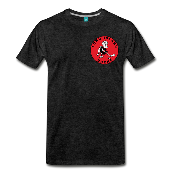 Long Island Ducks Mini Logo Premium T-Shirt (EHL) - charcoal gray