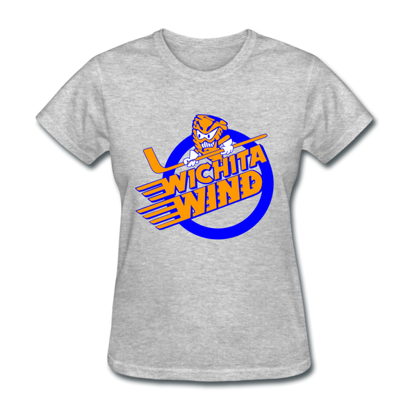 Wichita Wind Logo Women's T-Shirt (CHL) - heather gray