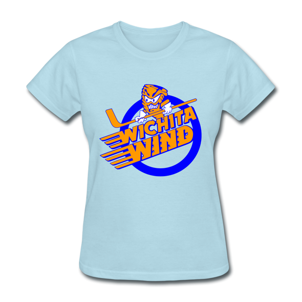 Wichita Wind Logo Women's T-Shirt (CHL) - powder blue