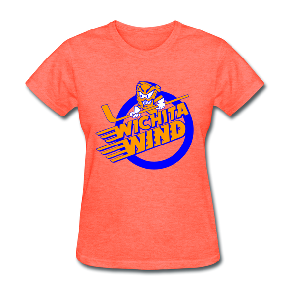 Wichita Wind Logo Women's T-Shirt (CHL) - heather coral