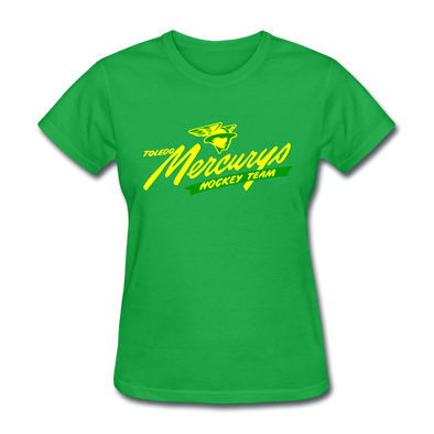 Toledo Mercurys Logo Women's T-Shirt - bright green