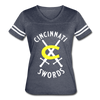 Cincinnati Swords Logo Women's T-Shirt - vintage navy/white