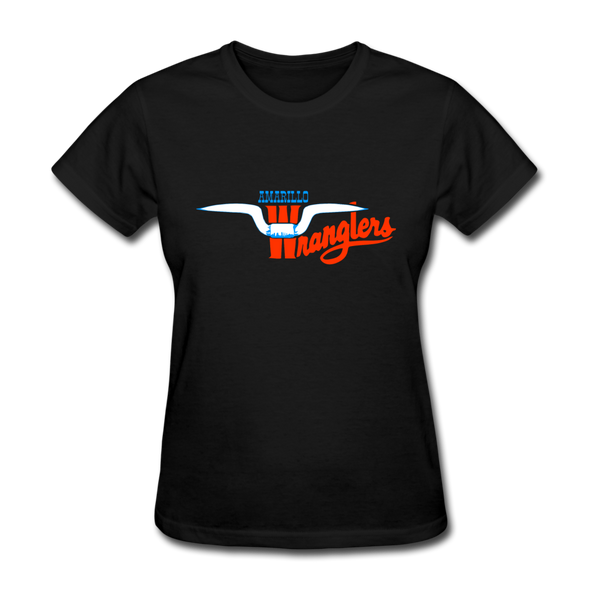 Amarillo Wranglers Logo Women's T-Shirt (SWHL) - black