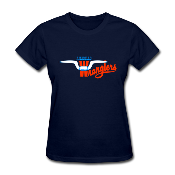 Amarillo Wranglers Logo Women's T-Shirt (SWHL) - navy