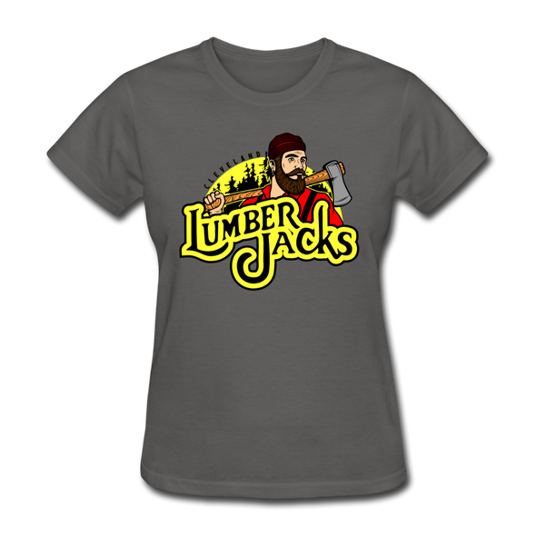 Cleveland Lumberjacks Logo Women's T-Shirt - charcoal