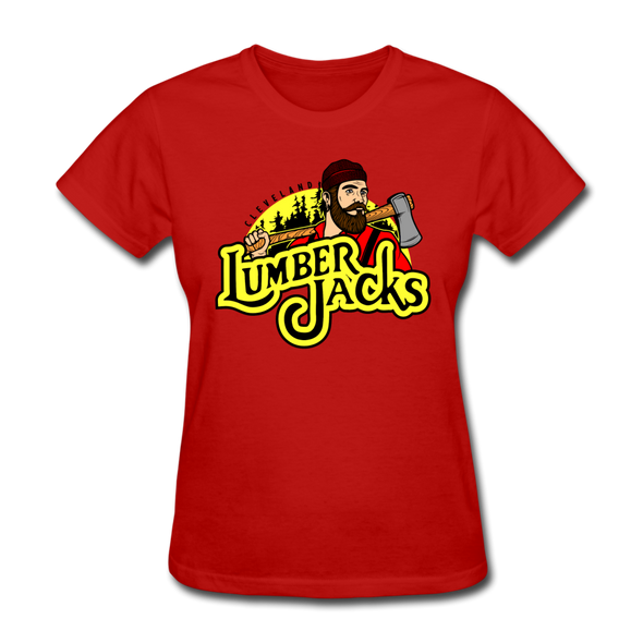 Cleveland Lumberjacks Logo Women's T-Shirt - red