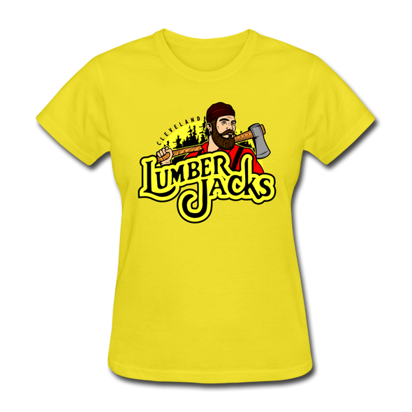 Cleveland Lumberjacks Logo Women's T-Shirt - yellow