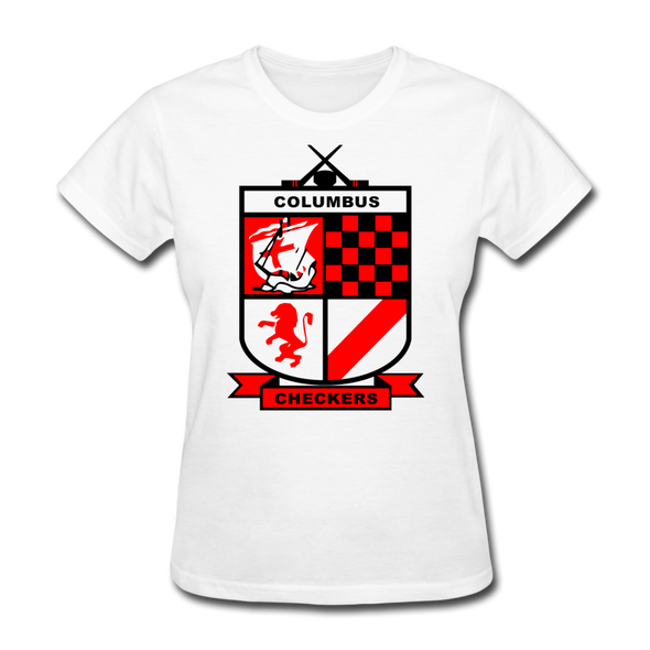 Columbus Checkers Logo Women's T-Shirt - white