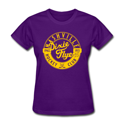 Nashville Dixie Flyers Circular Dates Women's T-Shirt - purple