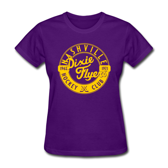 Nashville Dixie Flyers Circular Dates Women's T-Shirt - purple