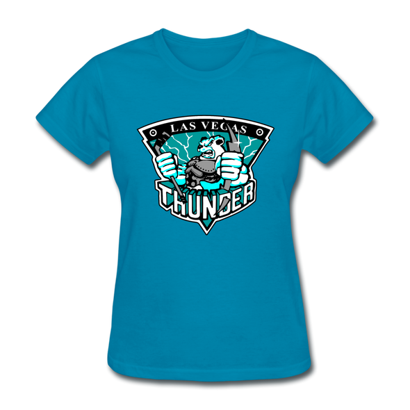 Las Vegas Thunder Boom Boom The Bear Women's T-Shirt - turquoise