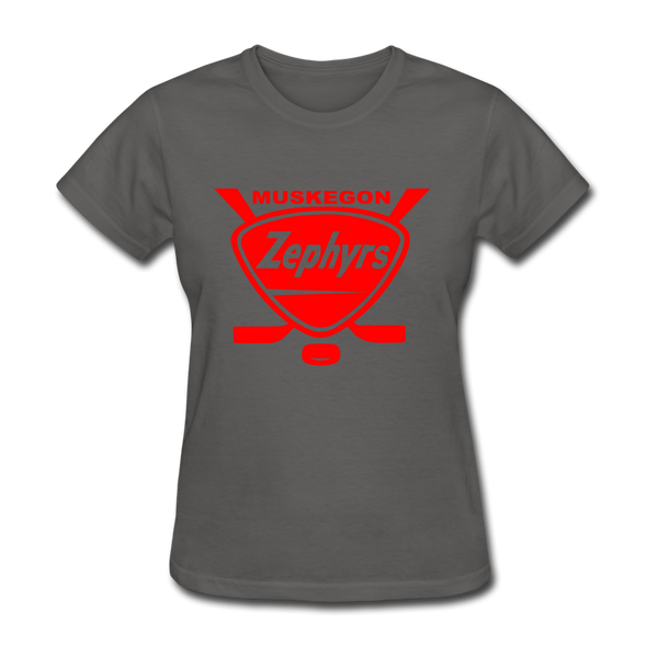 Muskegon Zephyrs Women's T-Shirt - charcoal