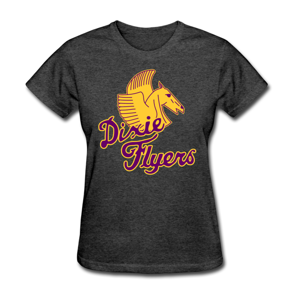 Nashville Dixie Flyers Pegasus Logo Women's T-Shirt - heather black