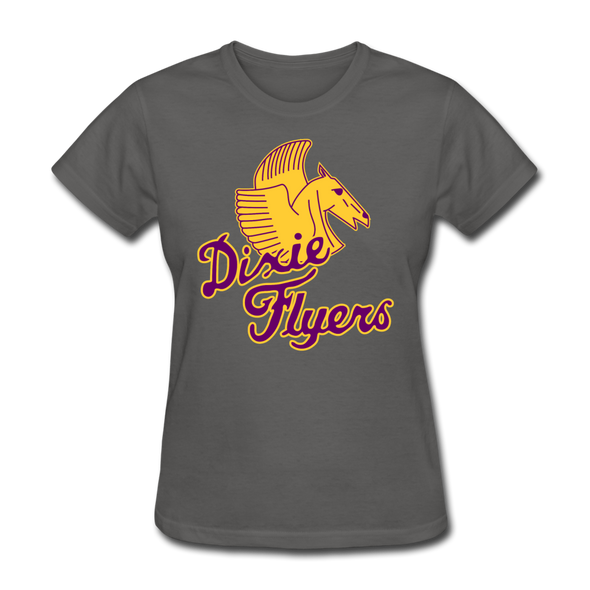Nashville Dixie Flyers Pegasus Logo Women's T-Shirt - charcoal