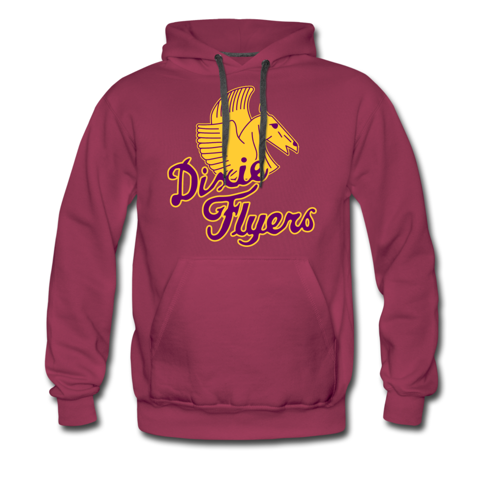 Nashville Dixie Flyers Pegasus Logo Premium Hoodie - burgundy