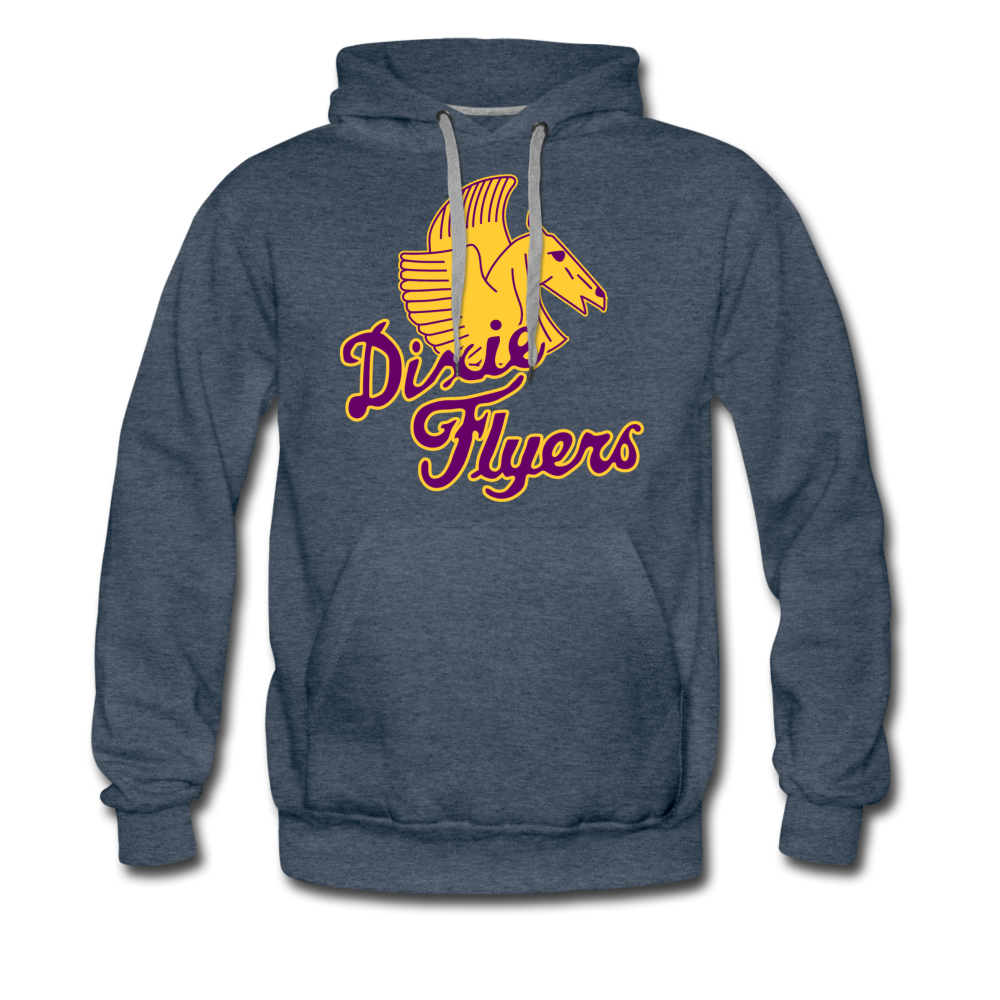 Nashville Dixie Flyers Pegasus Logo Premium Hoodie - heather denim