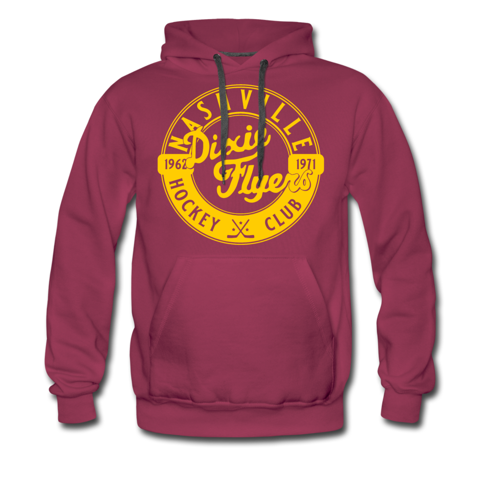 Nashville Dixie Flyers Circular Dated Premium Hoodie - burgundy