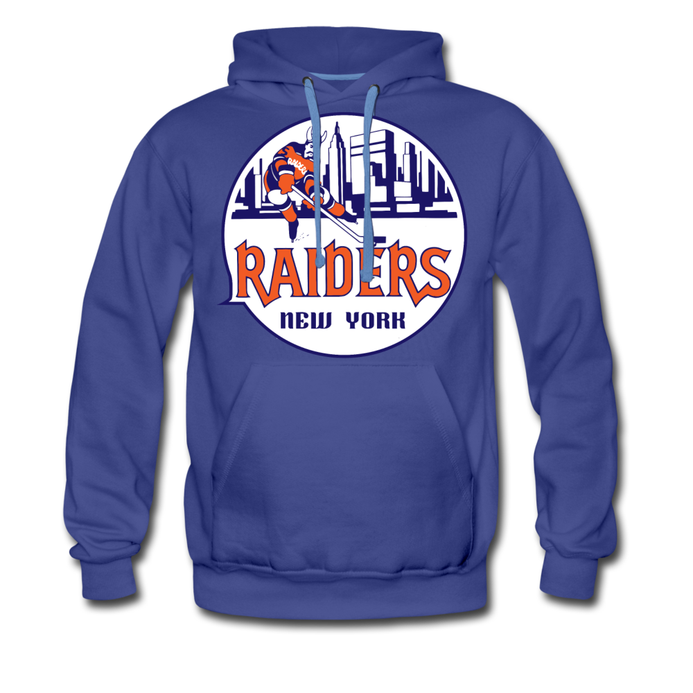 New York Raiders Logo Premium Hoodie (Single Sided Printing) - royalblue