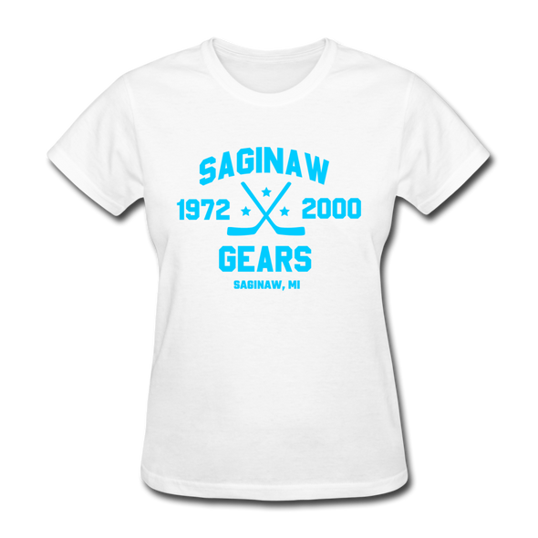 Saginaw Gears Dated Women's T-Shirt - white